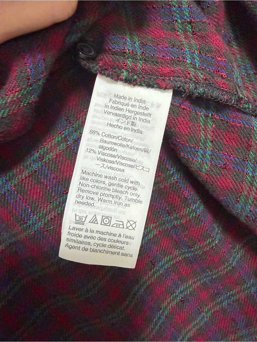 Madewell Dark Burgundy Plaid Short-Sleeve Crewneck Tee - Picture 6 of 6